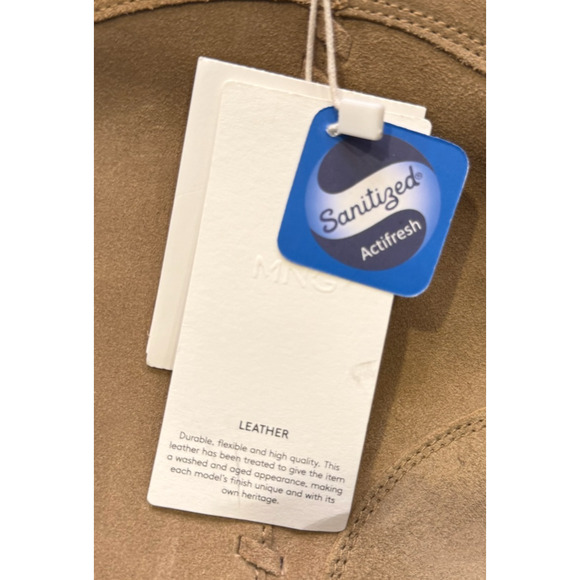 NEW MANGO MNG MEDIUM BROWN ARIANE SUEDE LEATHER ANKLE BOOTS BOOTIE SZ 40 US 9 - Picture 5 of 7